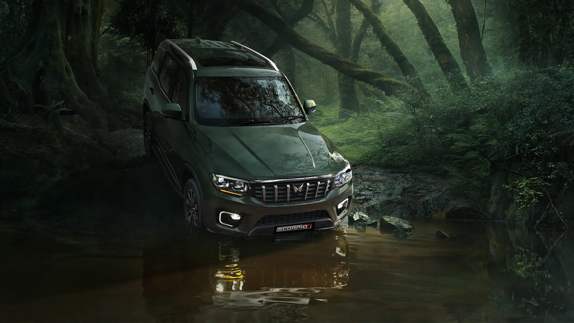Mahindra Scorpio N Deep Forest Colour Front View
