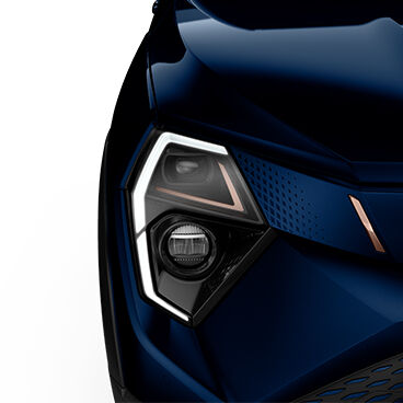 Mahindra XUV 3XO EV LED DRLs and projector headlamps