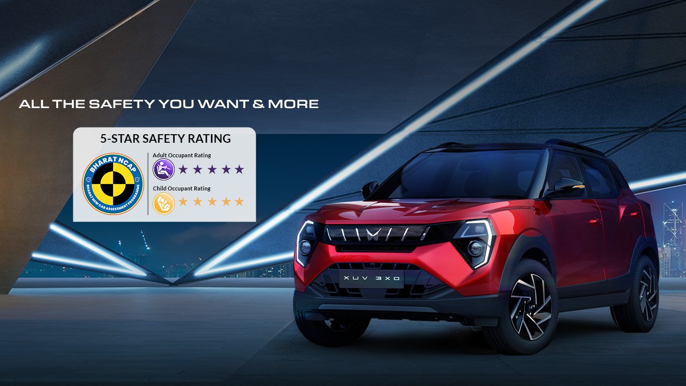 XUV 3XO Earn 5-Star Bharat-NCAP Rating