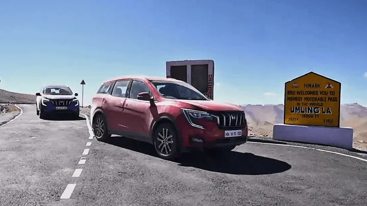 XUV700 Scales Highest Motorable Road Umling La  