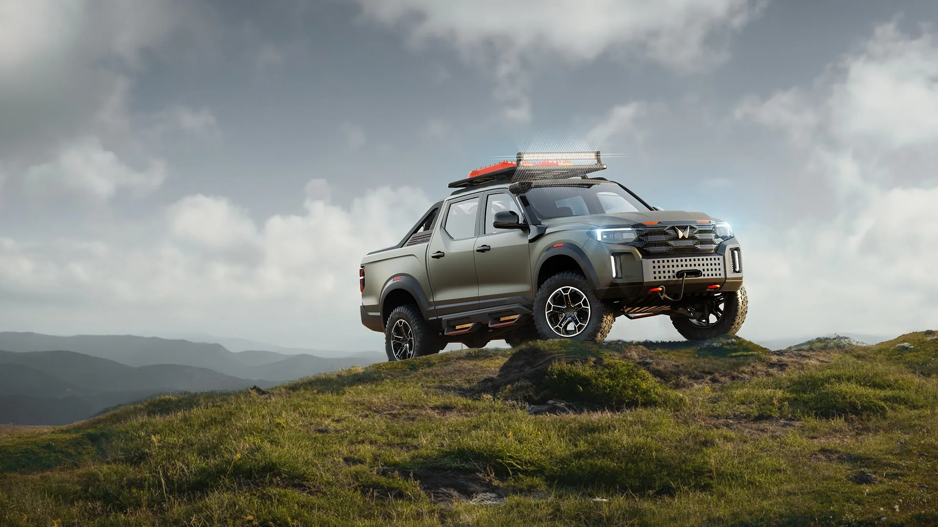 Mahindra Global Pik Up Off Road Mountain Image