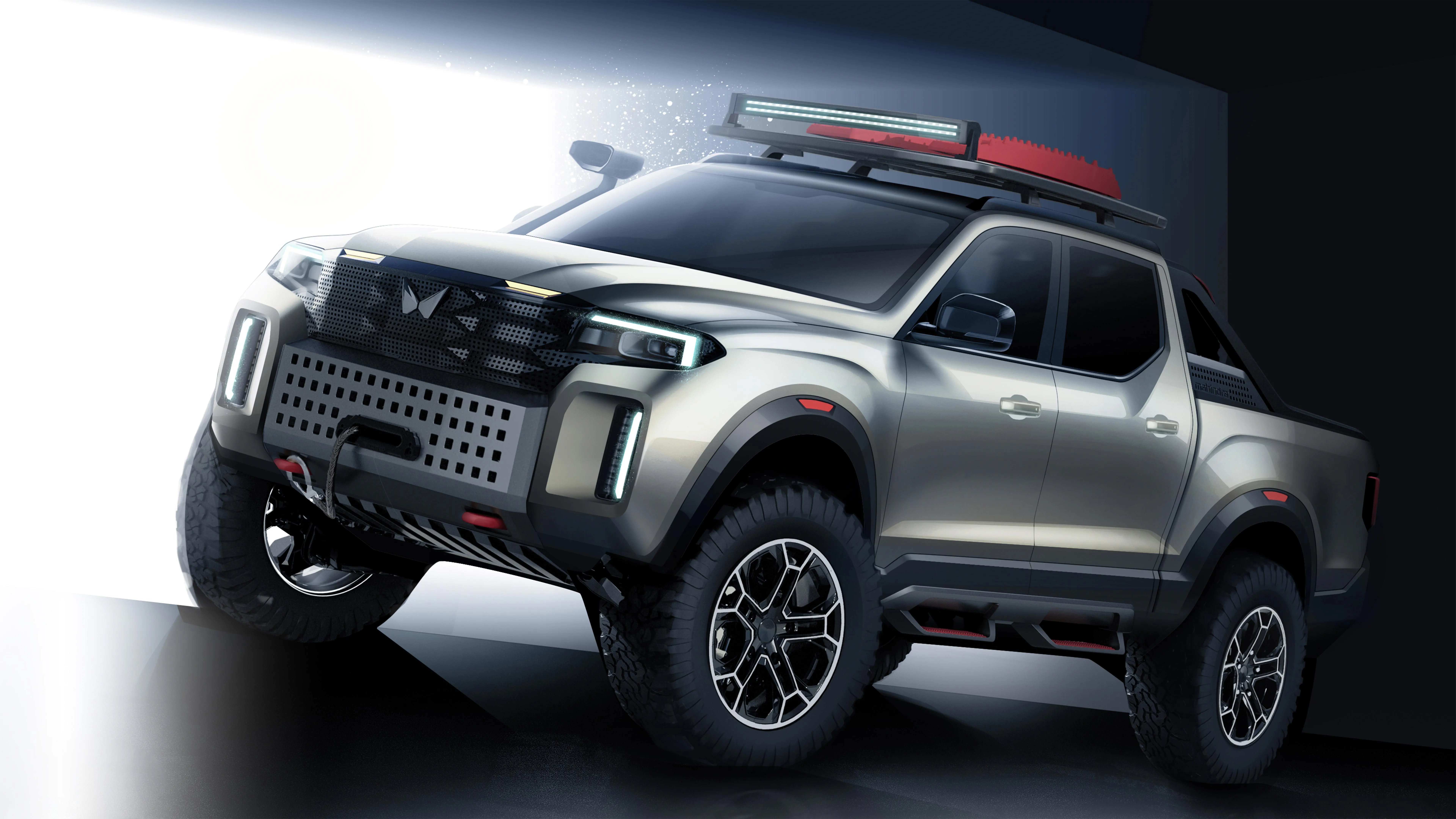 Mahindra Global Pik Up Rear Side View