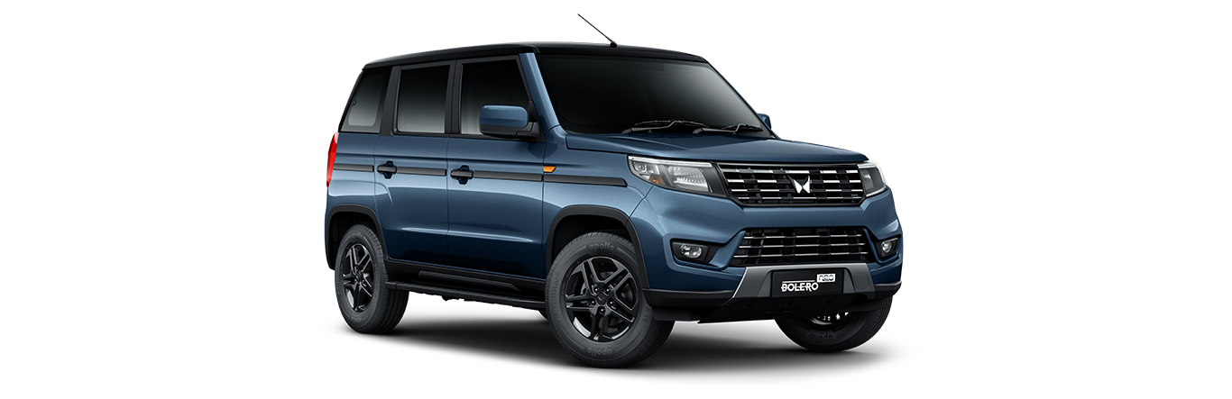 Mahindra Bolero Neo – Jeans Blue Mahindra Bolero Neo in sporty Jeans Blue finish