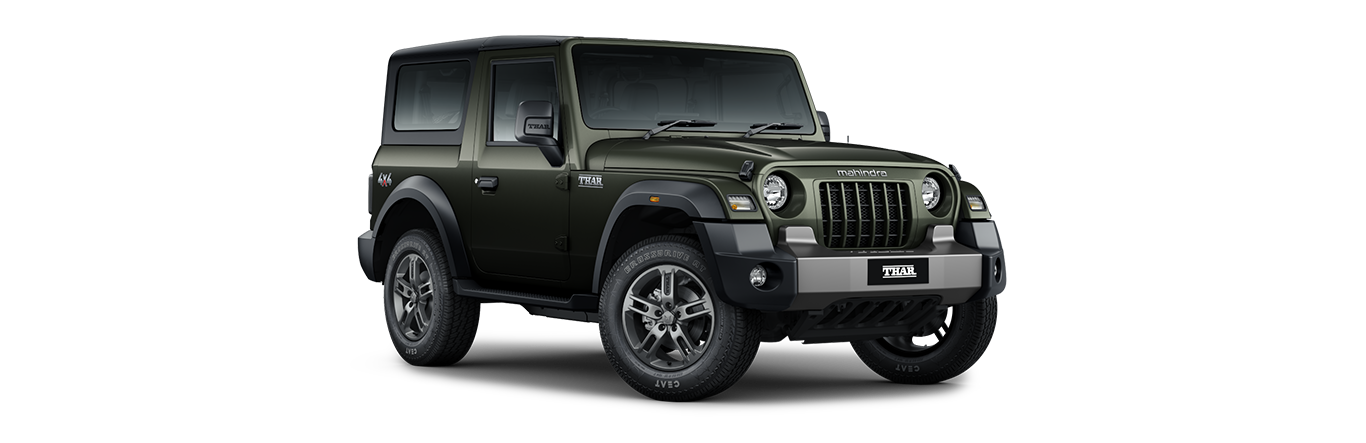 Mahindra Thar SUV in Deep Forest colour exterior view